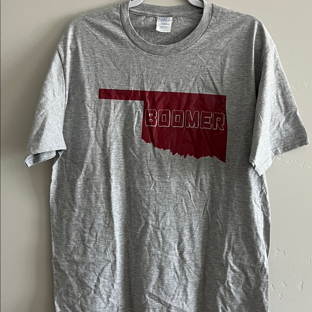 OU Boomer Gray T-Shirt New no tags size L